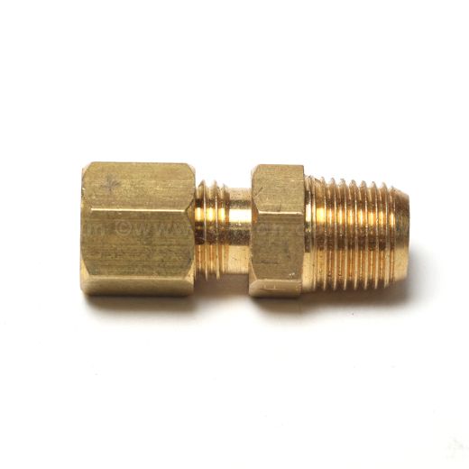 15 PC - Compression Brass Fitting 3/16 OD Tube X 1/8 NPT Male Pipe - RD  Content