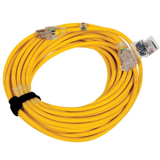 50' Yellow Power Cord with Strain Relief 15” 834740-1 