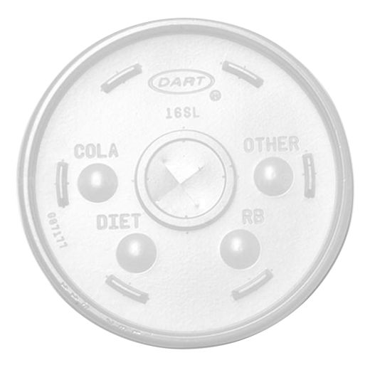 Dart® Slip‑Thru Plastic Lids For 16 oz Foam Cups (1,000 PK)