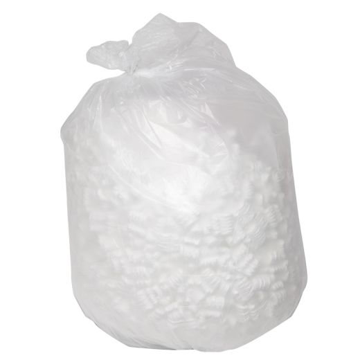 55-60 Gal. High Density Clear Trash Bags, 17 Mic