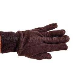 pk/12 Pair Gloves Brown Jersey Large