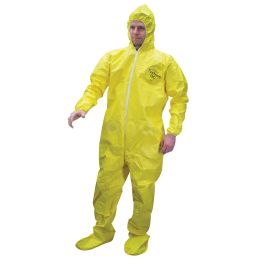 Dupont Tychem Tyvek Qc Qc122 Chemical Hazmat Suit 2xl Xx-large Yellow for sale online 