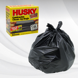 Trash bags and liners to assist in the clean up of water damage