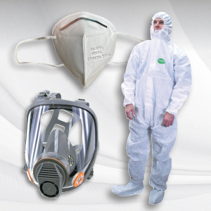 Masks and protective clothing for water and mold removal
