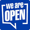 We are open sign