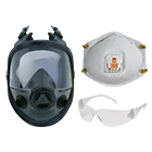 Masks and safety gear protection available at Jon-Don for wildfire restoration