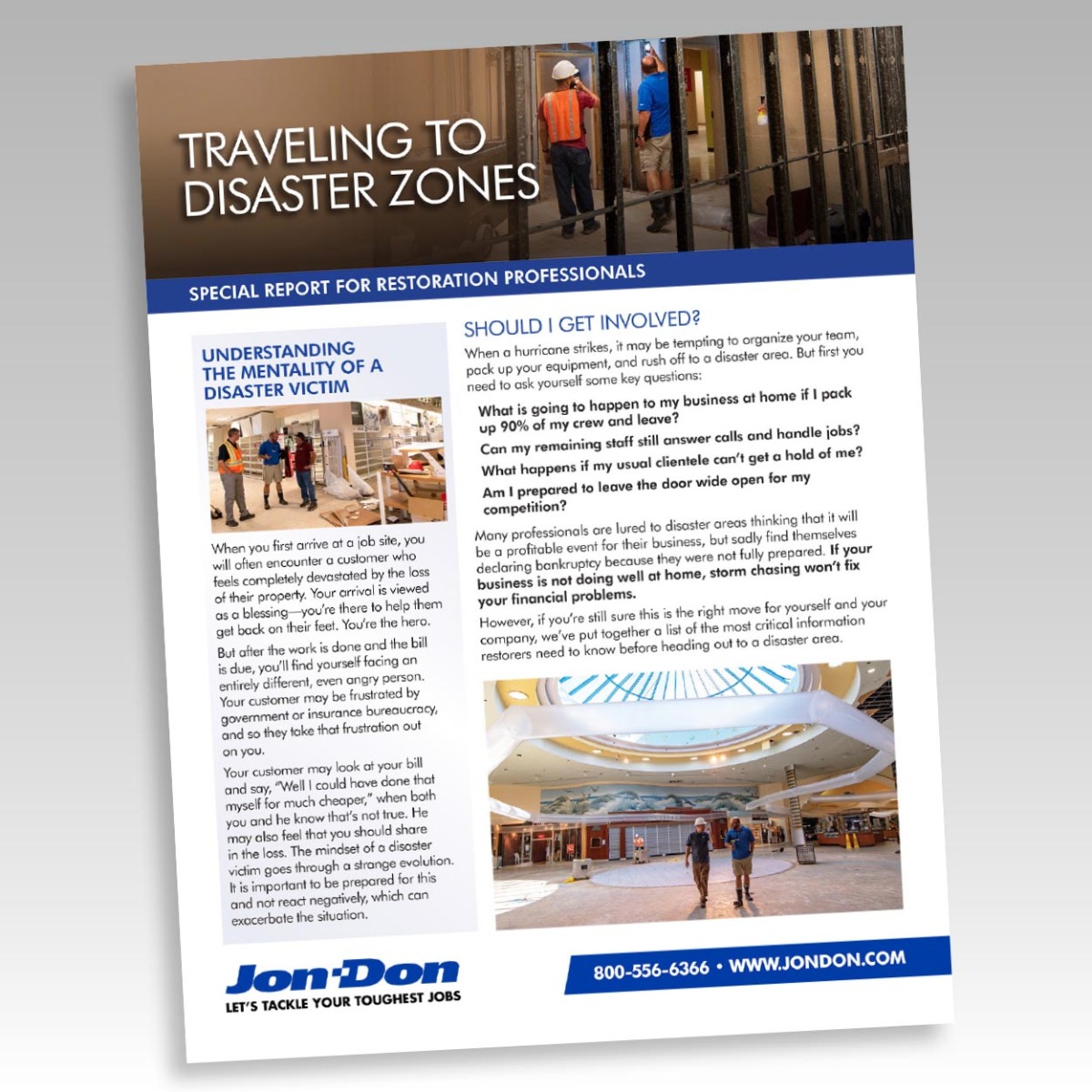 Image of Jon-Don Traveling to Disaster Zones PDF for Restoration Professionals